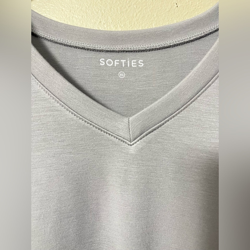 Softies PureDream V-Neck top Comfy Top Only In Gray XL - Picture 6 of 11